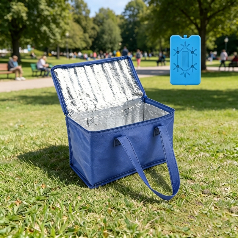 Image of 2 Packs Of Portable Refrigerated Bags Necessary For Travel, With Reusable Ice Box, To Carry, Suitable For Storage And Use In Outdoor Scenes Such As Camping And Self-driving Travel. Non-food Contact