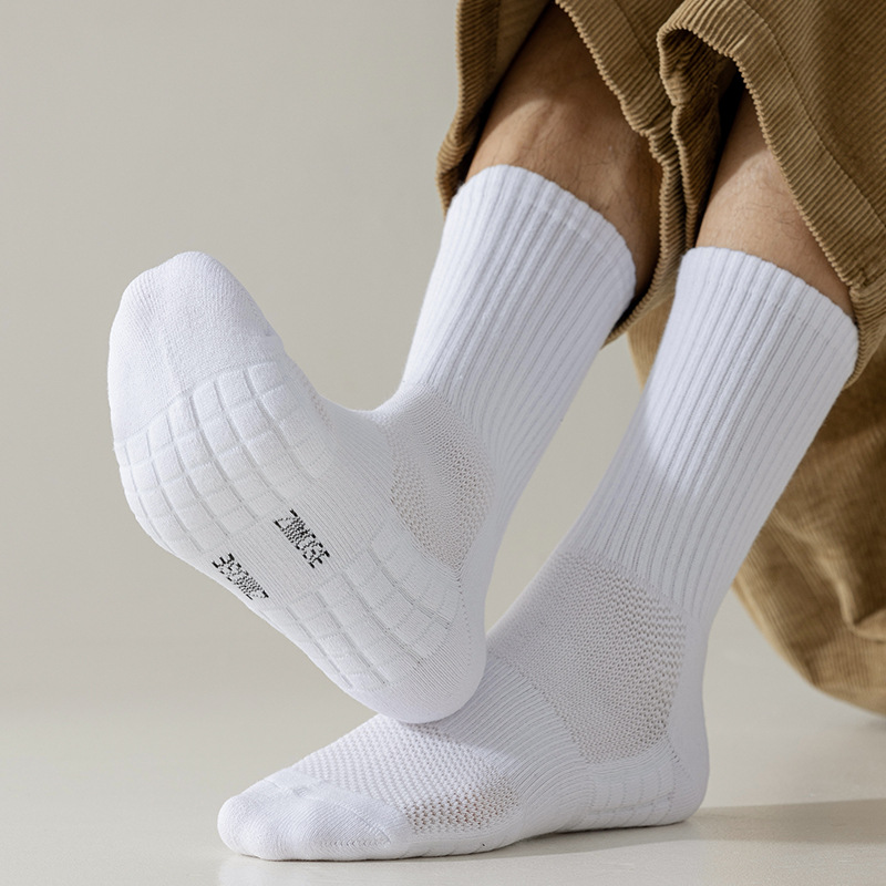 calcetines deportivos blancos transpirables para  , calcetines acanalados con panel de malla, calzado casual con absorción de  ,     para    , regalo para   de la  , día  , deportes,    , regalo