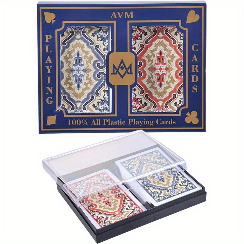 Image of 1set ( In ) Poker Cards With Storage Box, Suitable For Family Gatherings, Friend Gatherings, Outdoor Picnics, And Waiting