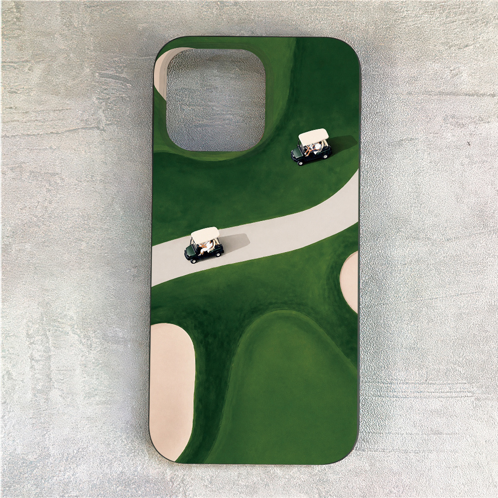 TEMU Phone Case: Golf Course Pattern Phone Case For Iphone17/16/15/14/13/12/11 Pro Xs Max Shockproof Protective Case