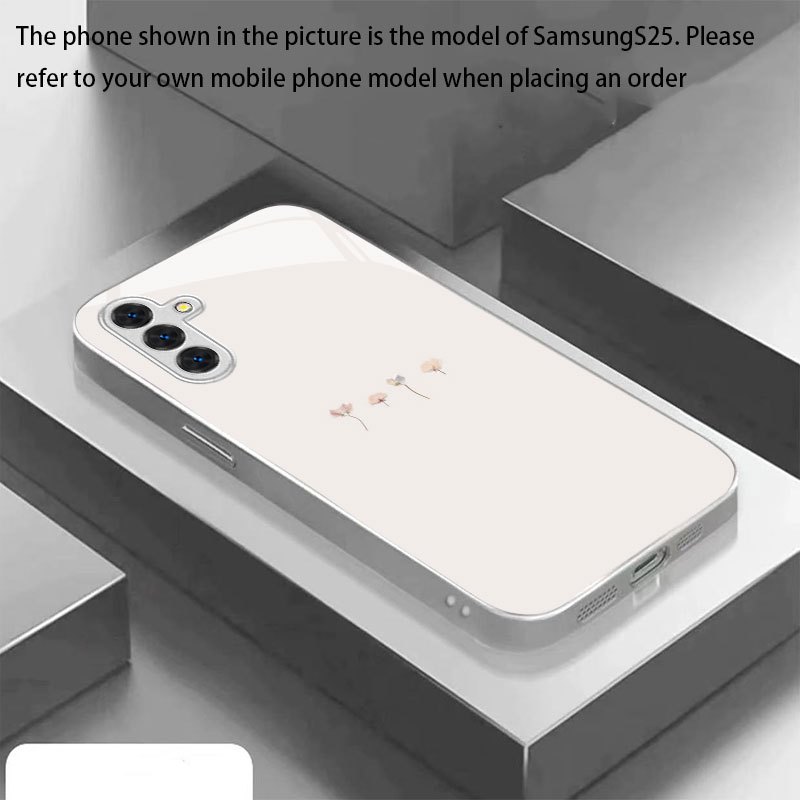 TEMU Phone Case: Minimalist Light Floral Metallic Silvery Phone Case, New For Galaxy S26 Ultra, S26 Plus, S26, S25 Ultra, S25 , S25, S24 Ultra, S24 ,