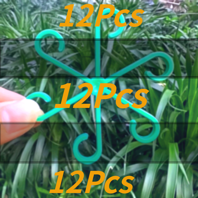 12pcs Gardening Support Frame - Anti-lodging Plant Fixing Tool, Universal For And Flowers | Adjustable And Foldable Design | Essential For Indoor And Outdoor Potted Plants