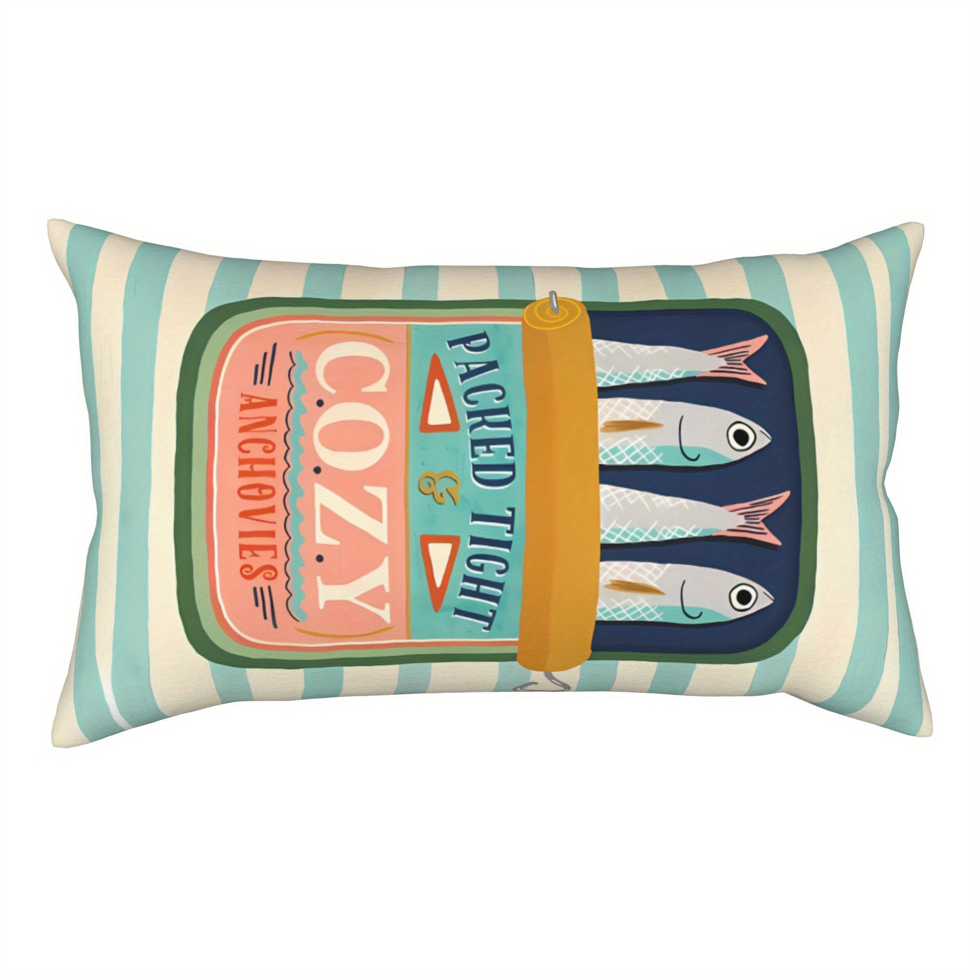 TEMU 1 Taie d'oreiller en à motif de boîte de vintage, coussin non , douce et confortable, convient pour la décoration de chambre et de canapé