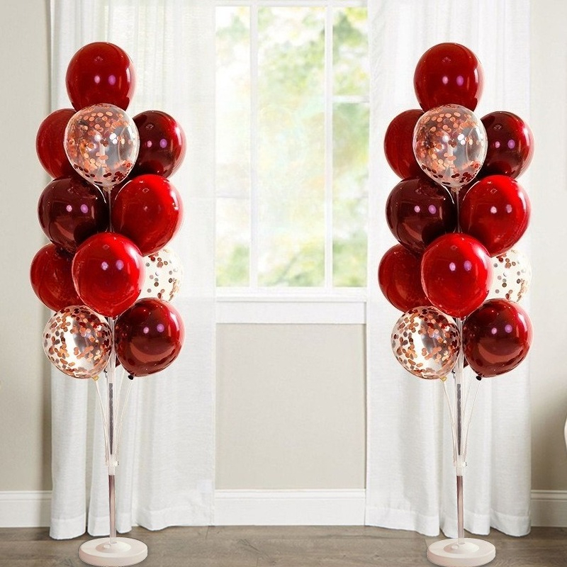 Image of 2pcs Set Of Tall Balloon Columns, 51-inch Balloon Additions, Reusable Upright Balloon Stands, Suitable For Wedding Bedroom Decoration, Scene Arrangement, Parties, Ceremonies And Holiday Displays