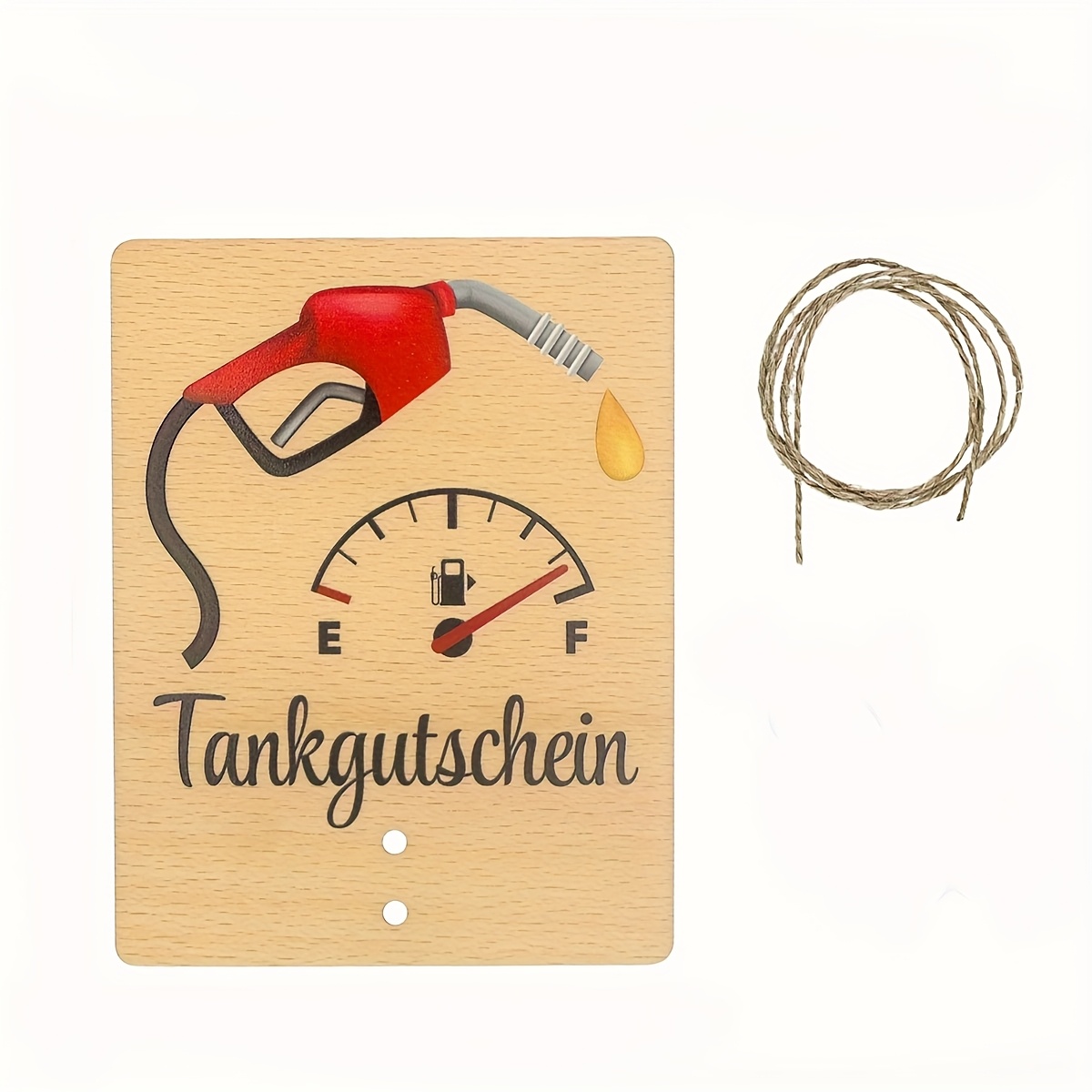 Image of 1 Exquisite Gift Wrapping For A Gas Voucher- Wooden - Suitable For Customer Gifts, Birthdays, Christmas, Gas Voucher Gift Packaging- A Gift For A License