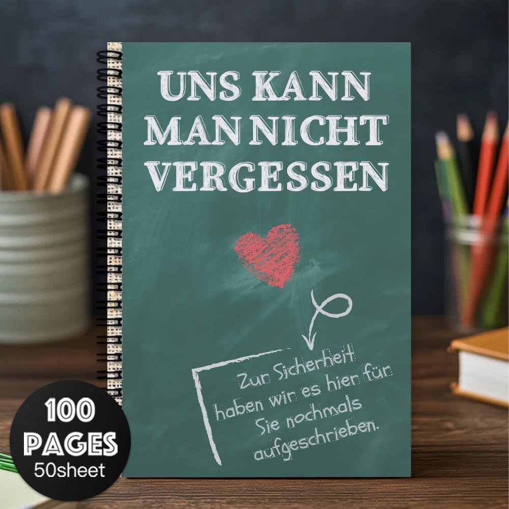 E-shop 1 Stück Spiralnotizbuch mit Tafel-Design, Perfektes Dankeschön-Geschenk für Lehrer und Pädagogen – Ideal zum , Abschluss oder Geburtstag,