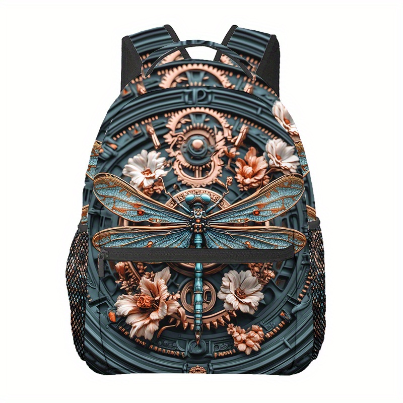 TEMU (6) Fashion Printed Backpack, Men's Outdoor Sports Backpack Hiking Backpack, Camping, Party, Casual Gathering, Unisex Adjustable Shoulder Strap, Polyester Material, Zipper Closure, Holiday Gift
