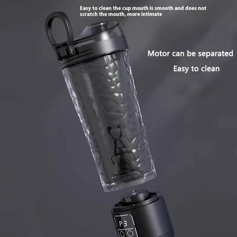 Rechargeable Shaker Bottle, Automatic Stirring Coffee Mug, Self Stirring Mug for Milk Powerful for Smooth Protein Shakes