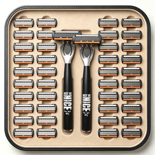 item picture 2 black nice handle 42 replacement 6 layer manual shaving set mens manual safety shaving set with 6 layer stainless steel and aloe lubricating strip reusable smooth comfortable and rinseable for