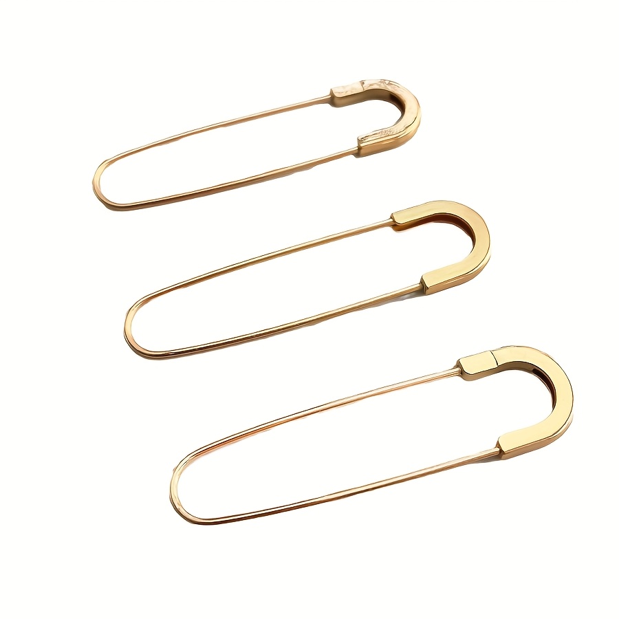 E-shop 3 Elegante goldene Edelstahl Sicherheitsnadeln - Ideal für Bastelarbeiten, Schmuckherstellung und modische Accessoires, Geschenke | Glatte