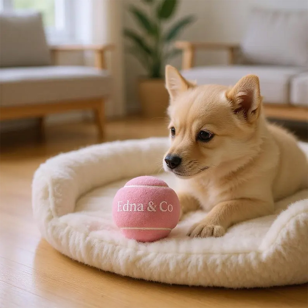 Custom Personalized Dog Balls | Bulk Tennis Balls For Pet Birthday Party, Puppy Shower Favors, And Dog Breeder Gifts With Graphic Polyester Material, Without Battery