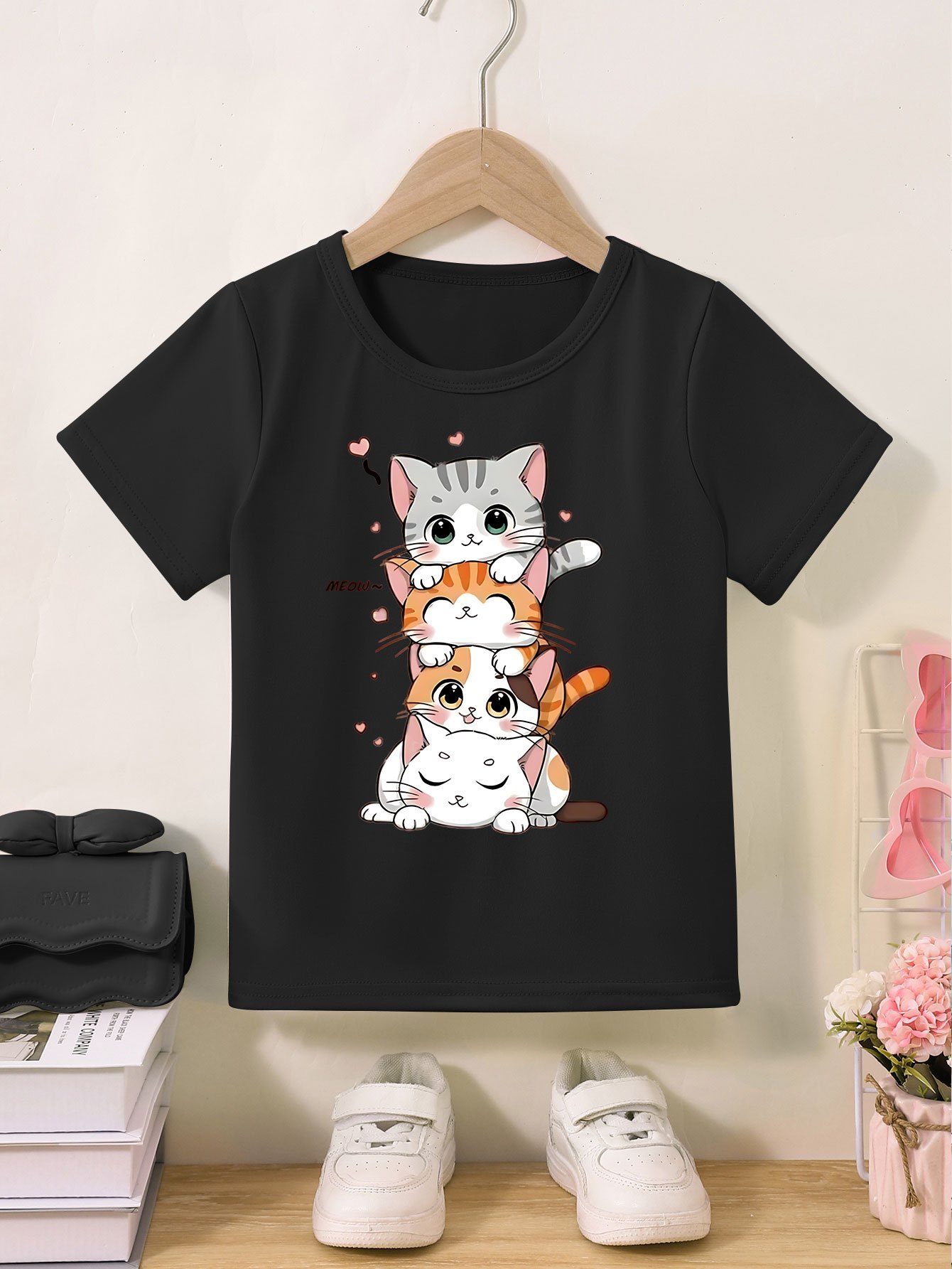 toddler cat shirt sold on Temu Canada