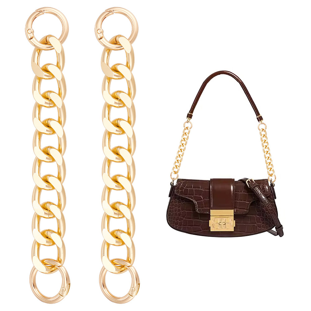TEMU 1 confezione pz Prolunga per tracolla borsa a catena con anelli a , accessori di ricambio per borsa, 150x18x4mm, per creazione borse, creazione