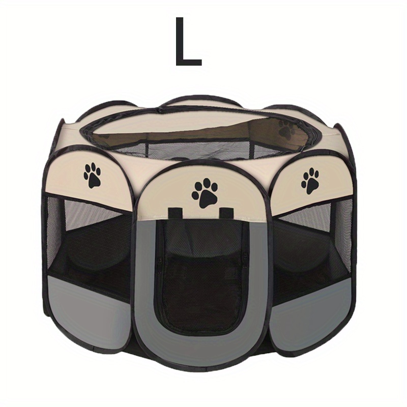 TEMU 3-size Portable Foldable Pet Fence & Playpen With Zipper, Cat Playpen, Dog Playpen, Pet Playpen, Playpen For Dogs, Puppy Playpen, Puppy Supplies