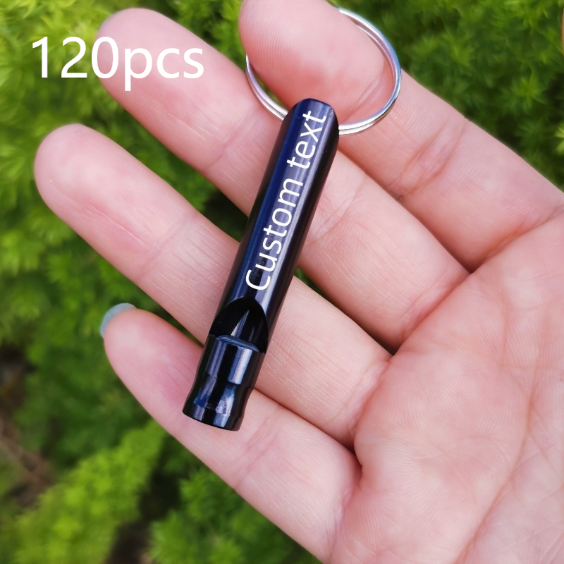 TEMU 120 Silbatos de de Aleación de Aluminio Grabados Personalizados - Multicolor Azul, Dorado, Verde, Silbato de Emergencia de Tono , Ideal para