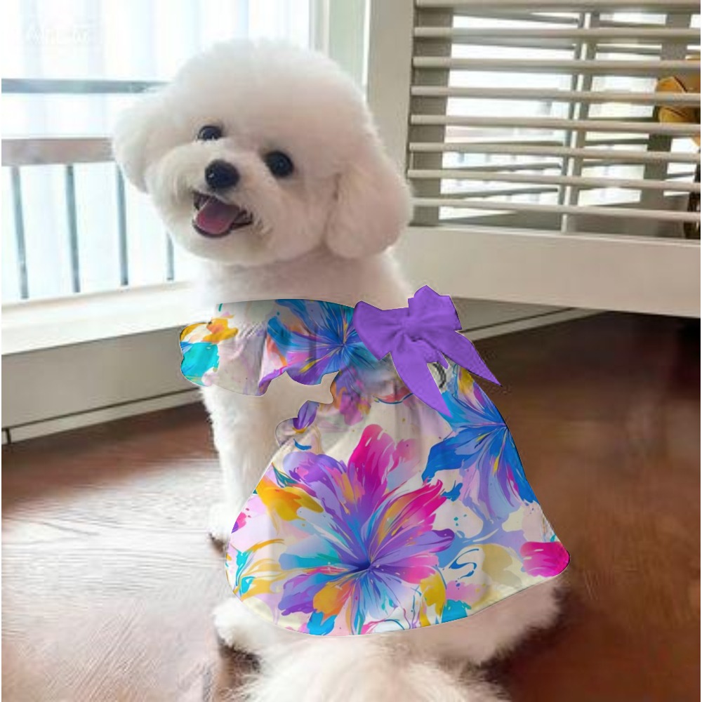 sachin and babi light blue dress Yellow Victorian Ruffled Dog Dress Elegant Pet Costume DF92 by Myknitt|  myknitt