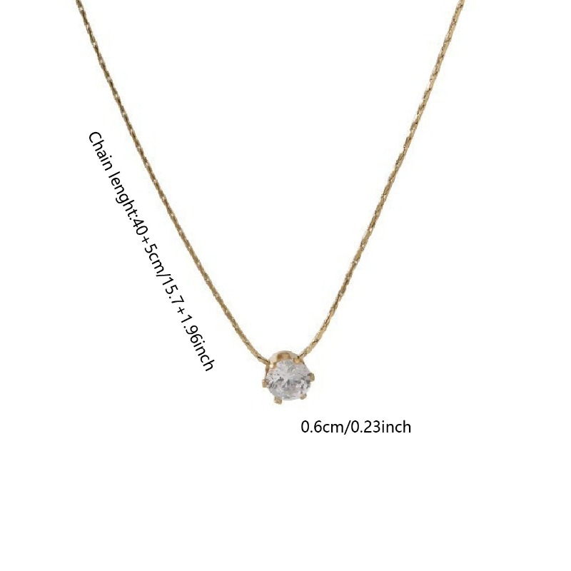Women's Elegant Round Synthetic Cubic Zirconia Necklace