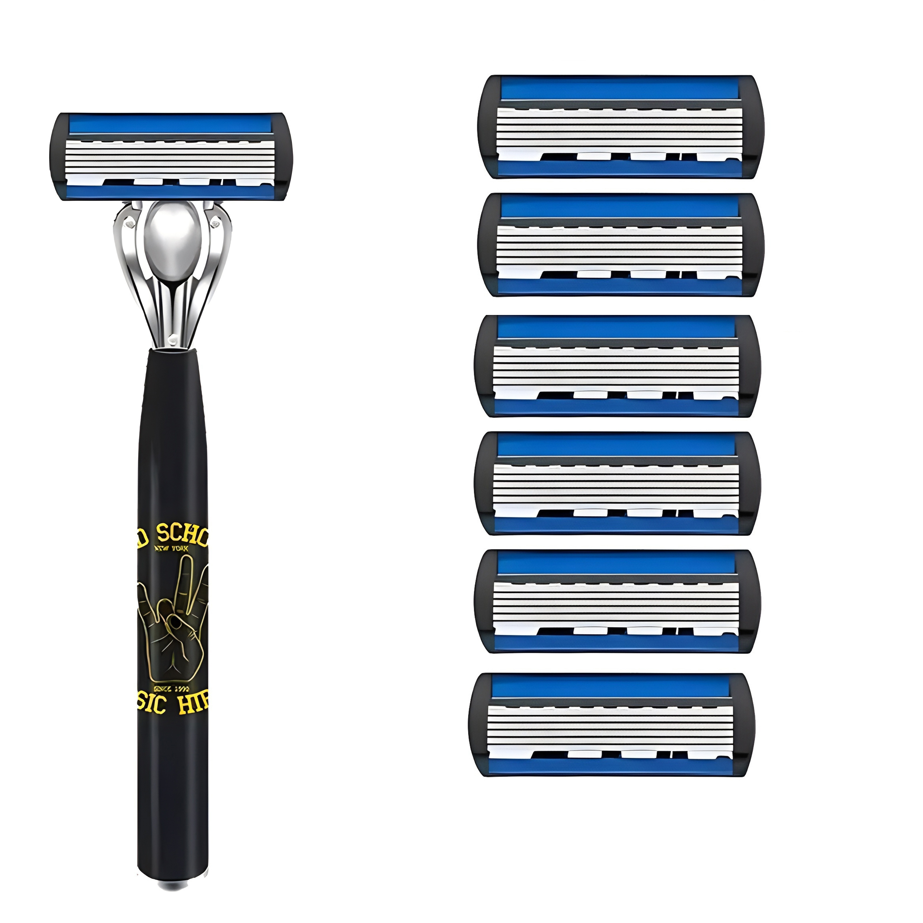 TEMU Safety Stainless Steel Razor Set, Suitable For Daily Grooming And Shaving, 1 Handle, , Daily Grooming Tools, Shaving Razors For Men, Razors For