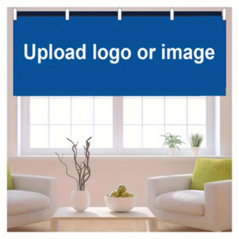 TEMU Customized Decorative Flags, Horizontal Warm Curtain Banners, Single-sided Banner For Large Commercial Advertising Decoration, Suitable For