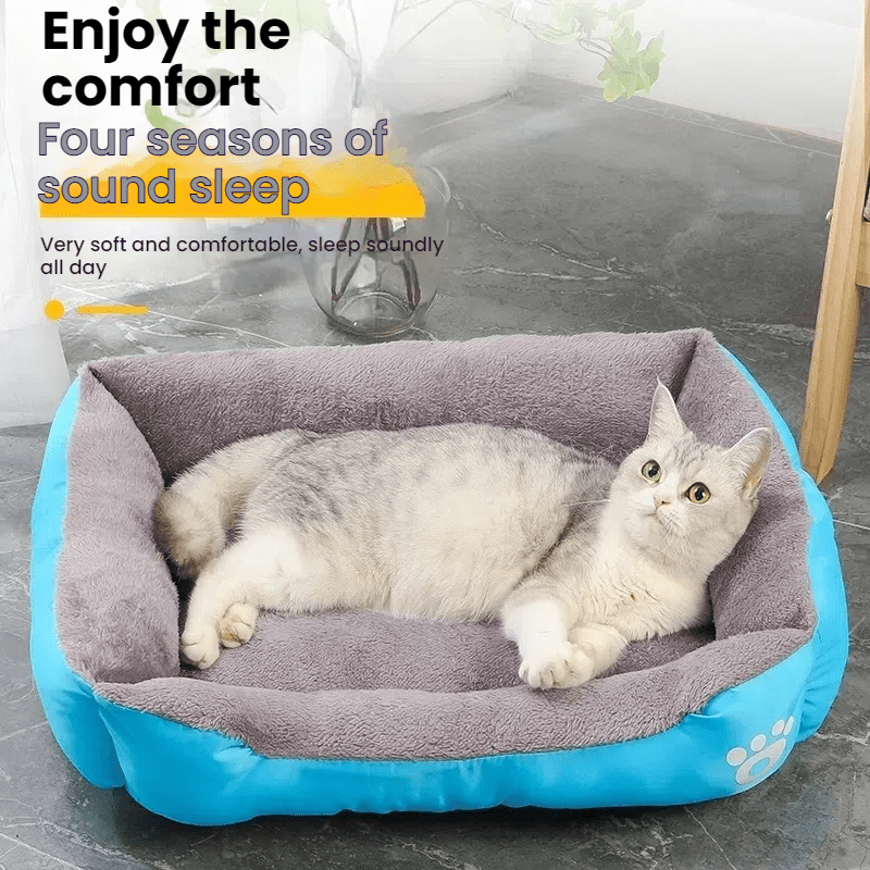 

Soft Polyester Fiber Dog Bed, Non-slip Bottom, Machine Washable Pet Mattress, Rectangular Shape For Extra Small To Large Breeds, Comfortable Sleeping Pad With Soft