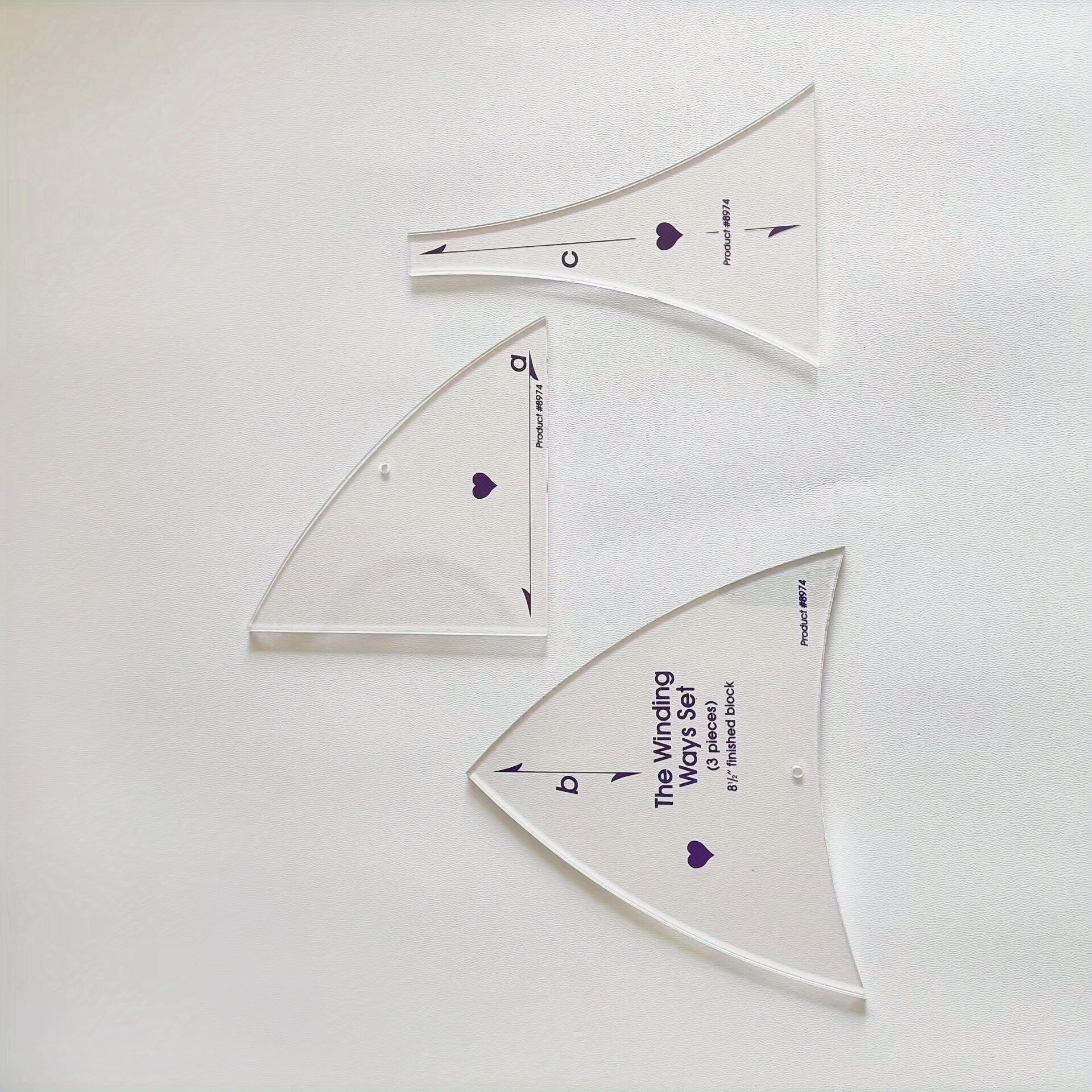 TEMU 3pcs Acrylic Template Set - Special Shaped Sewing Ruler For And Measurement, Transparent Handmade Tool