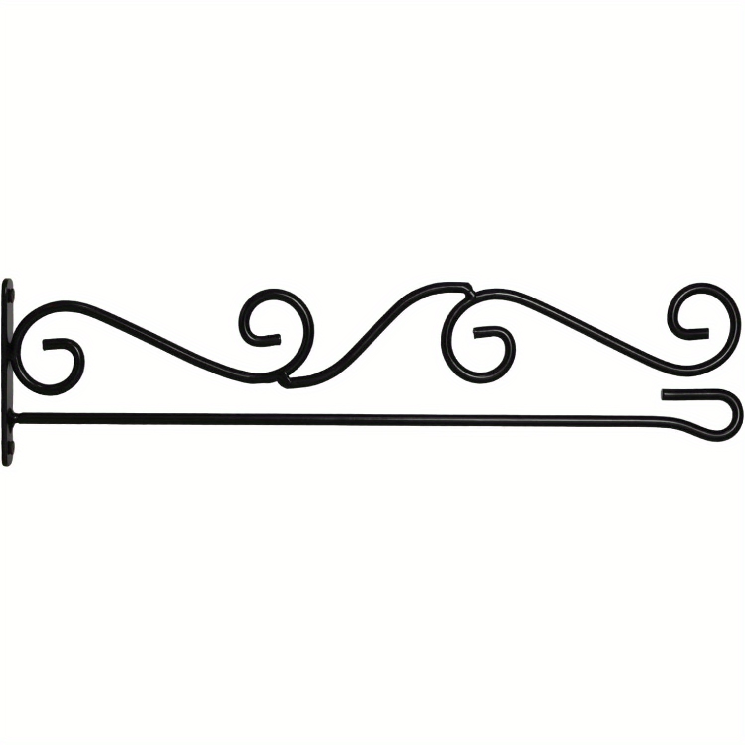 

Anley Elegant Black Wrought Iron Garden Flag Wall Scroll Hanger - Weather-resistant & - Curve Design, Matte , 4"x15" - Ideal For Outdoor Decor With Screws