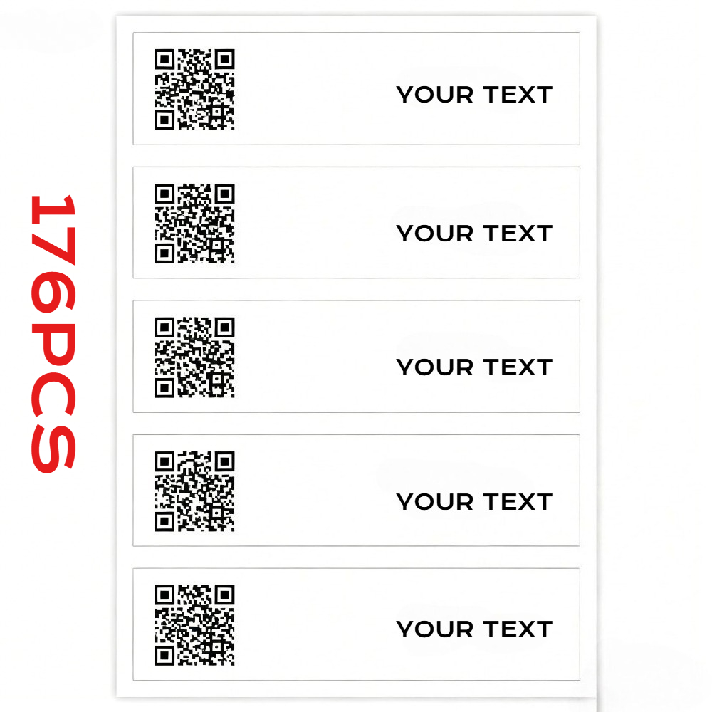 TEMU Custom Rectangular Sealing Stickers With Qr Codes And Text | Design | Personalized Logo And Text Stickers, Made Of Pvc, Vibrant And Durable,