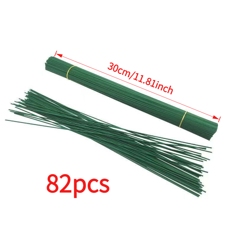 TEMU de alambre florales verdes - de alambre de hierro en papel para manualidades DIY, arreglos florales artificiales y decoración del hogar. Alambre