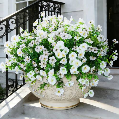 30 bundles of artificial flowers outdoor artificial plants suitable for indoor and outdoor use realistic uv resistant daisy and flowers suitable for home courtyard garden backyard and front porch decoration