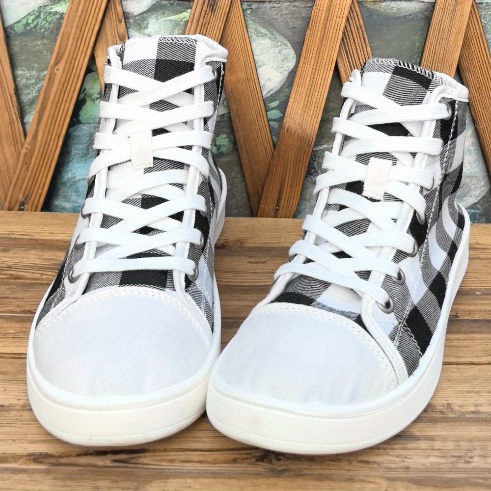 Sneakers, Women's High-Top Lace Skate Shoes with 2D Print - Premium Series, Fashionable and Design. Simple yet Elegant Style That Is Lightweight, Comfortable, Breathable, Moisture-wicking; Essential for Students During Back-to-school Season or