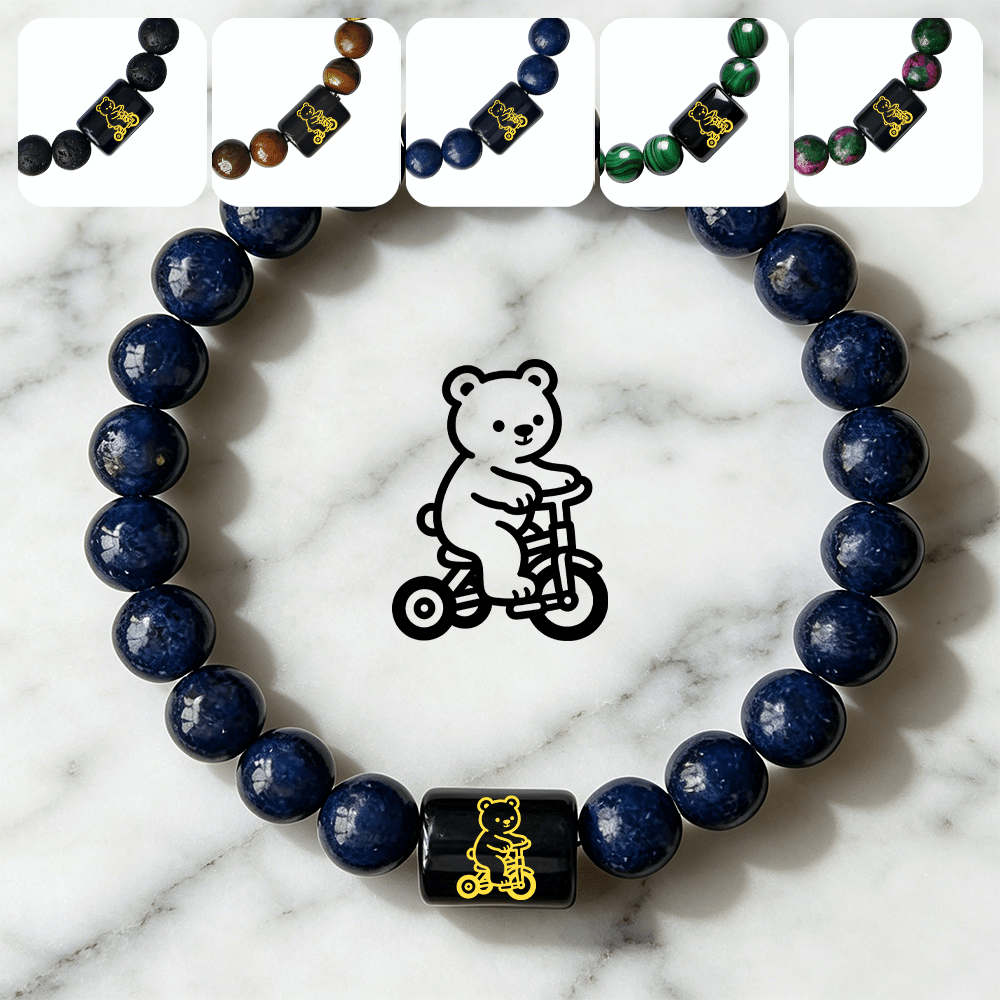 Women's Minimalist Bear Charm Bracelet, Daily Wear