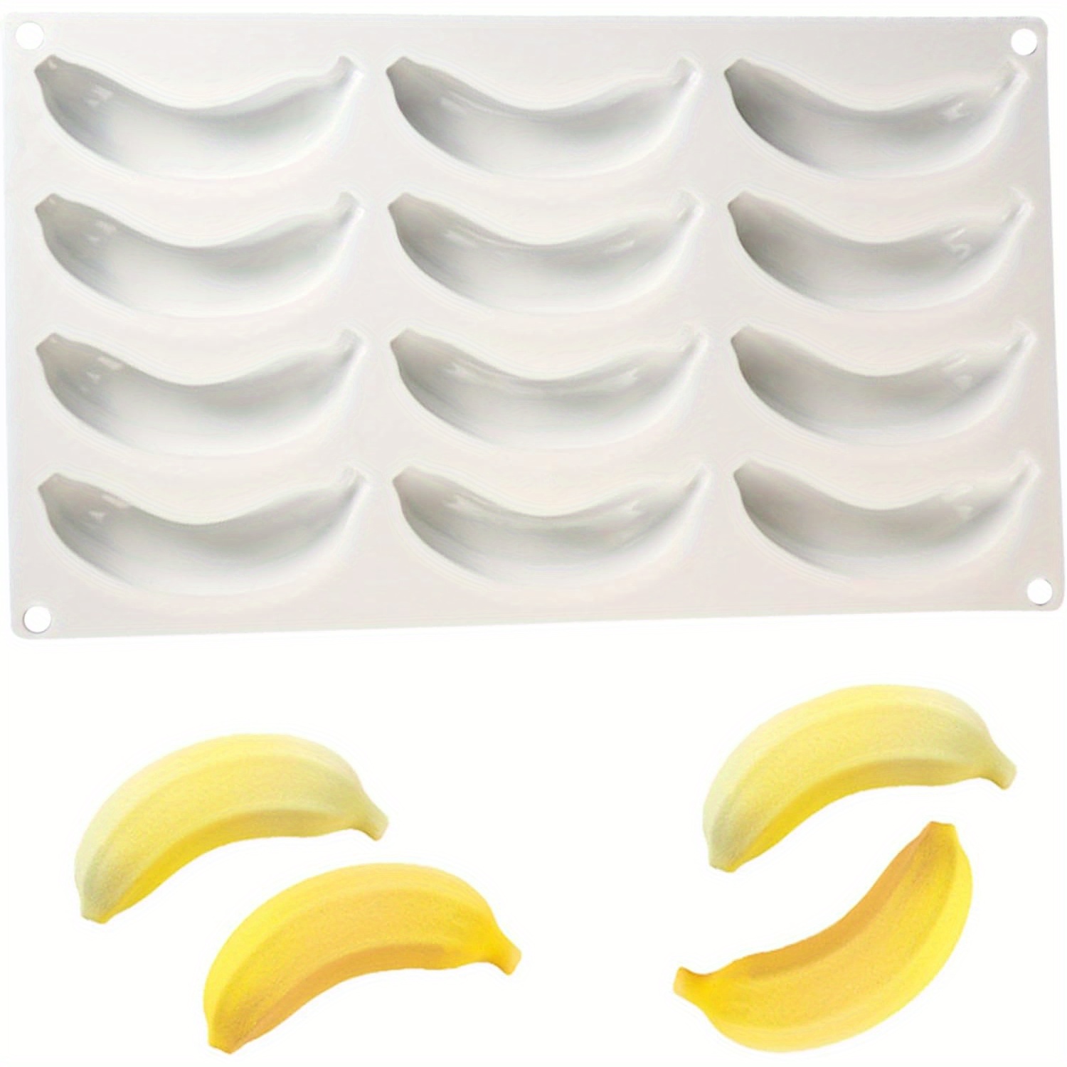 

1pièce Moule en silicone en de banane 3D - pour le chocolat, la mousse, les glaces et les desserts - Un must-have pour et B