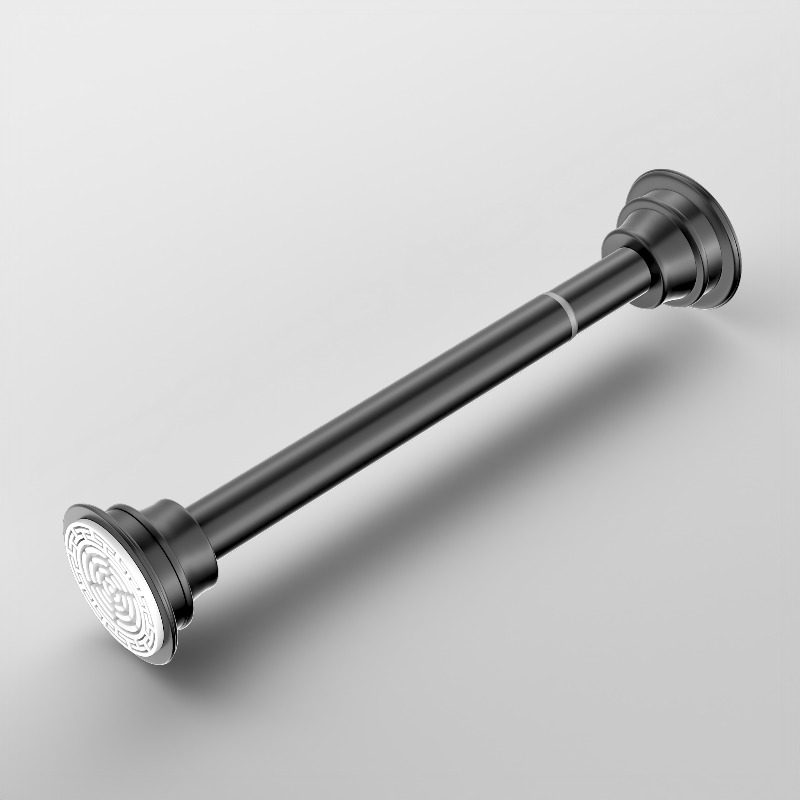 TEMU 1pc Tringle de rideau de douche perçage, tringle télescopique réglable multifonctionnelle à double , tringle de rideau, tringle de garde-robe