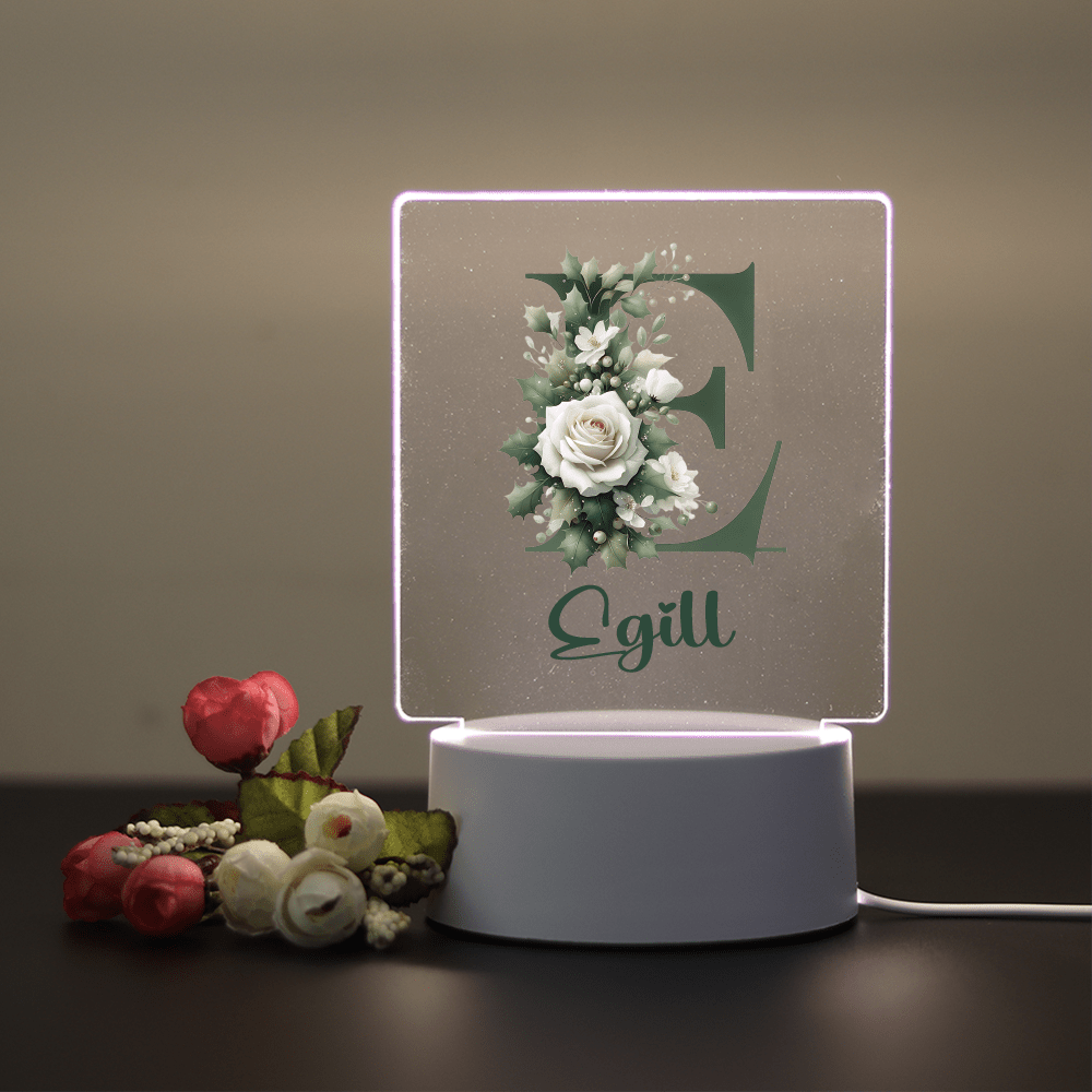 TEMU 1pc Custom Name Personalized Night Light, Pattern In , Led Night Light, Decorative Desk Lamp Night Light, Valentine's Day Gifts, Mother's Day