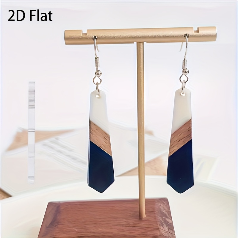 Women's Geometric Minimalist Color-Block Long Pendant Earrings