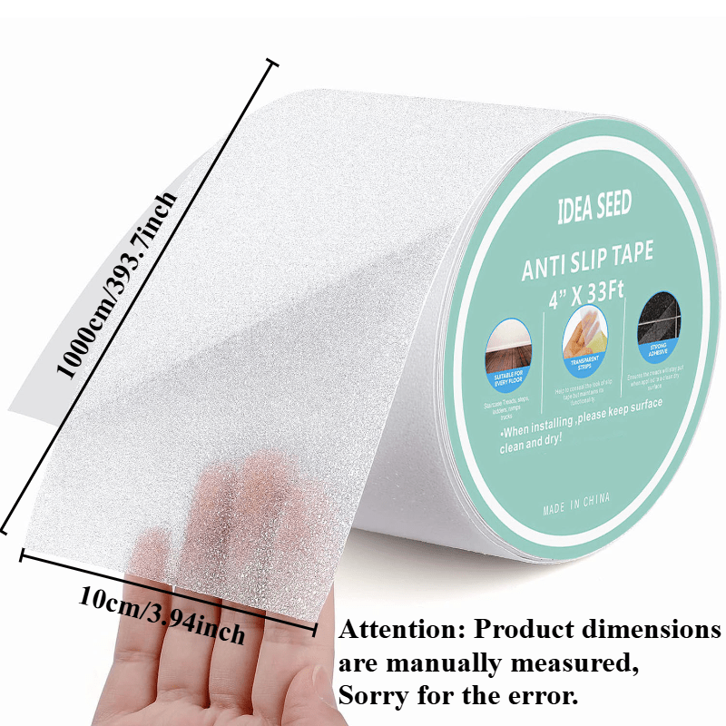 1 roll of transparent anti slip tape 2 x 33ft pvc     strip for stairs high   waterproof non   backing indoor outdoor use