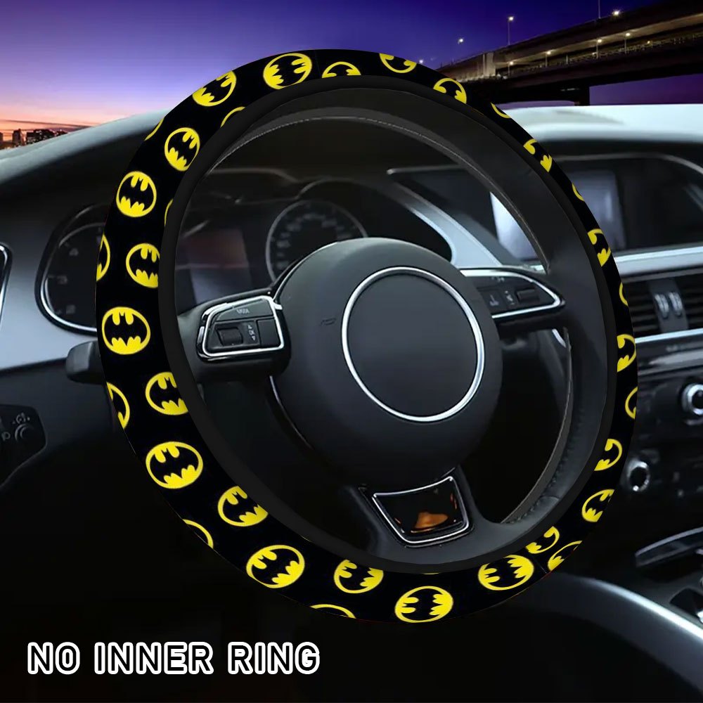TEMU 1pc Nice Batman Car Steering Wheel Cover - , Daily Commuting, Travel, And More, It Makes An Ideal Gift For Men And Women, Halloween,