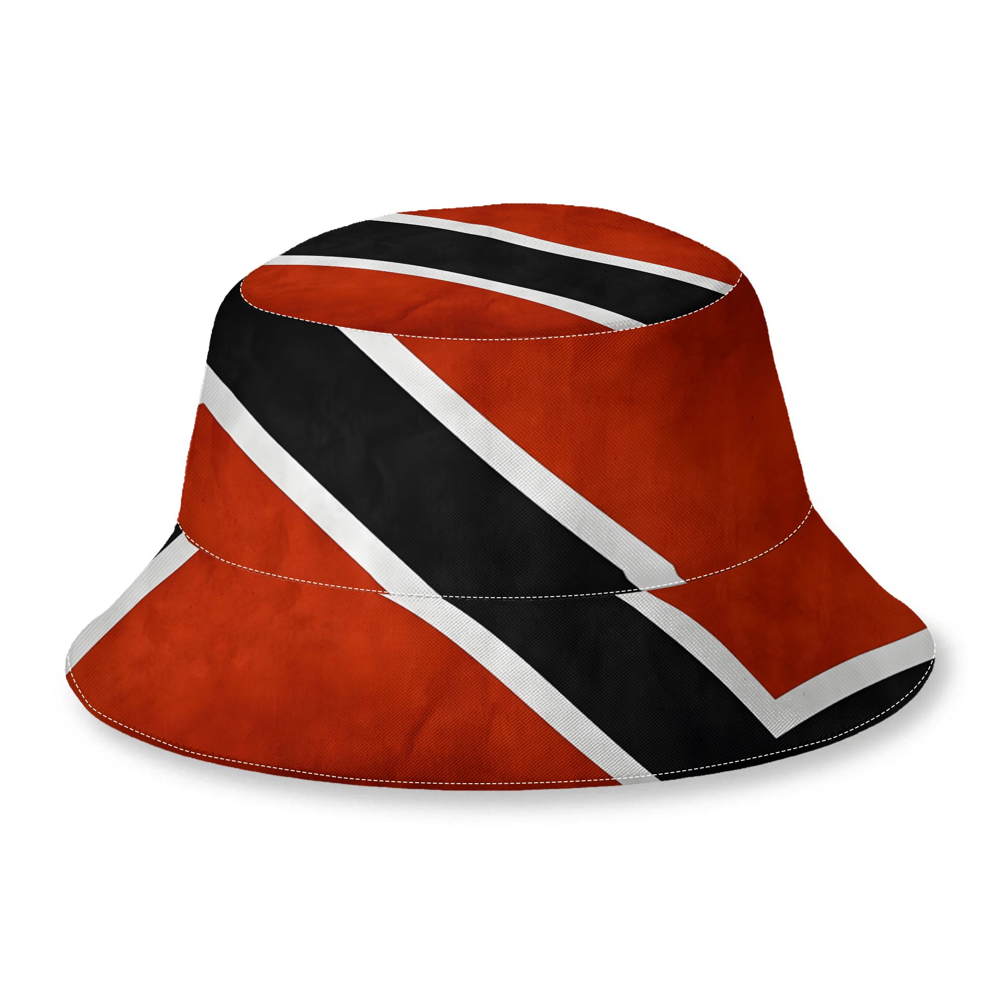 TEMU Chapeau de pêcheur unisexe pour hommes et femmes, design d'impression 2D avec motif de drapeau national de -et-Tobago, styles classiques