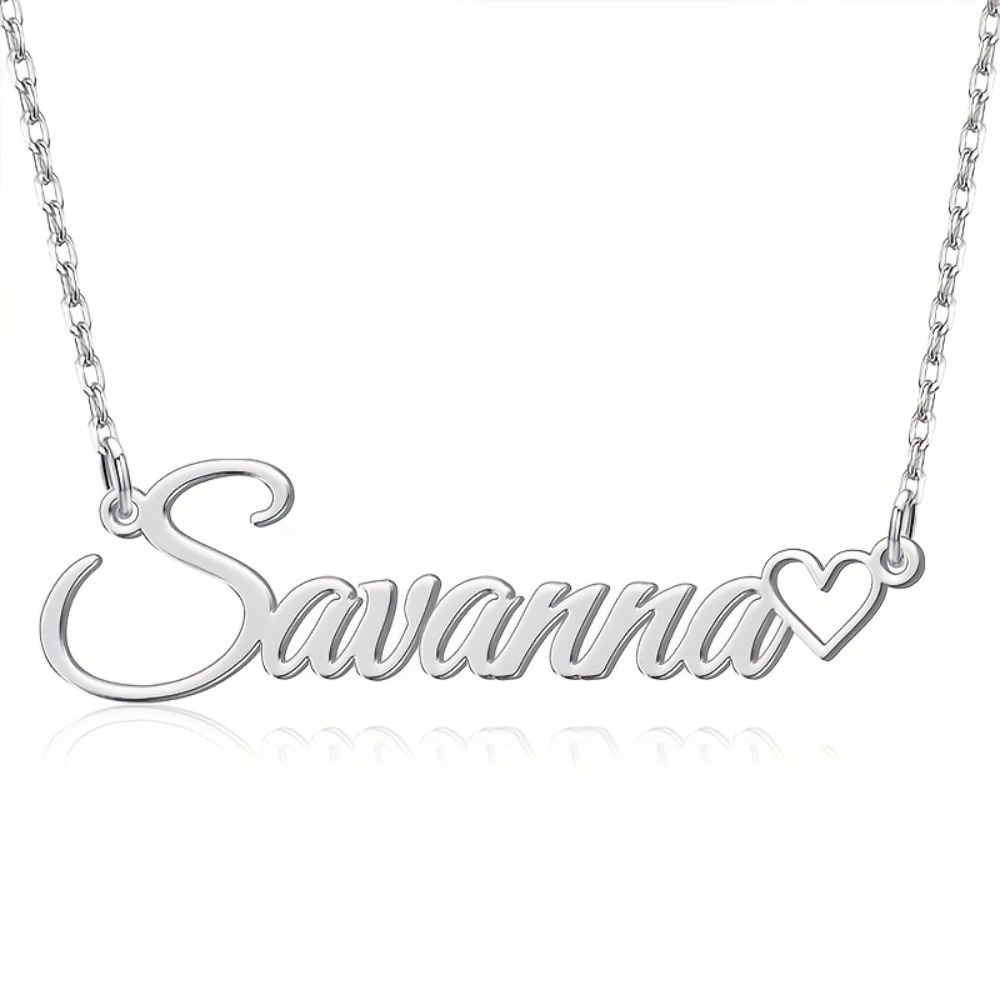 Women's Personalized Heart-Shaped Stainless Steel Necklace