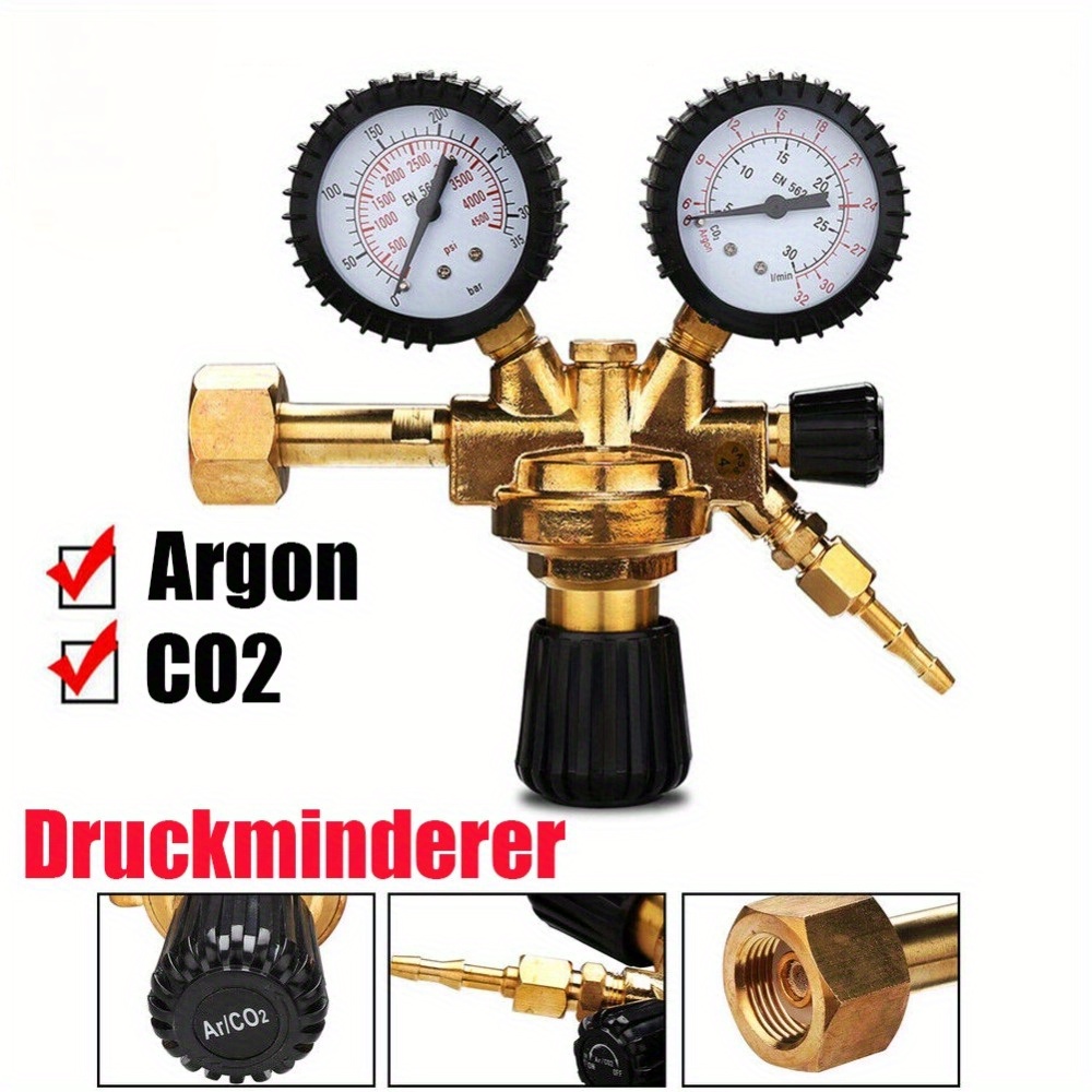 E-shop Robuster Drehdruckregler mit zwei Druckmessern für MIG, MAG, TIG, Argon, CO2 und Stickstoff