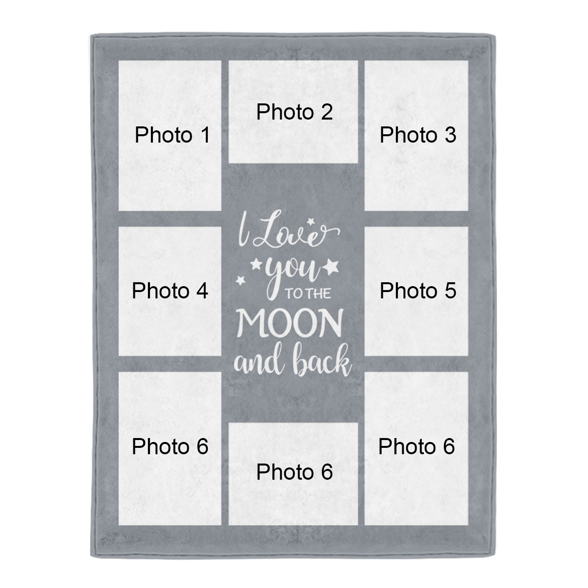 Personalized Flannel Throw Blanket, Family Photo Collage