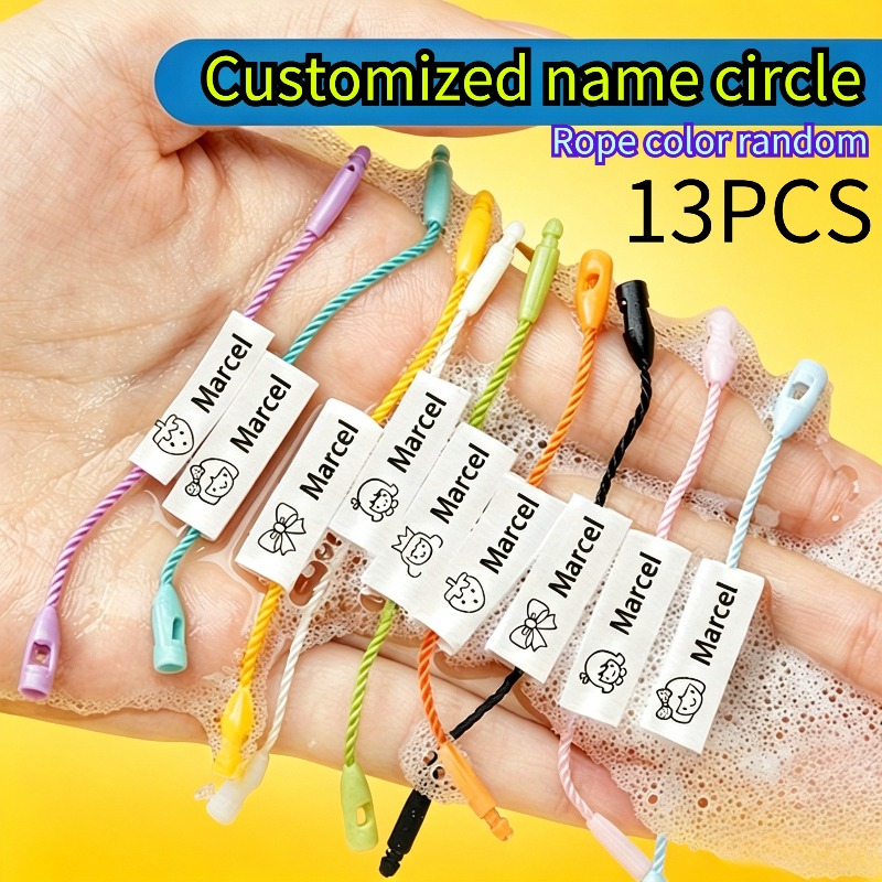 TEMU con personalizado, etiquetas reutilizables lavables resistentes a la decoloración, marcadores transparentes para fácil identificación de