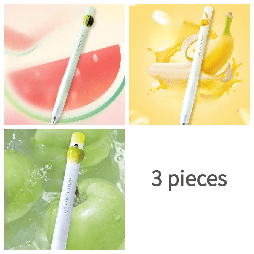 6 Scented Erasable Gel Pens, Solid Colour Theme, Click Type With Fragrance, Minimalist Style, Smooth Writing, No Smudging, Writing With Large Capacity Erasable Gel Pens