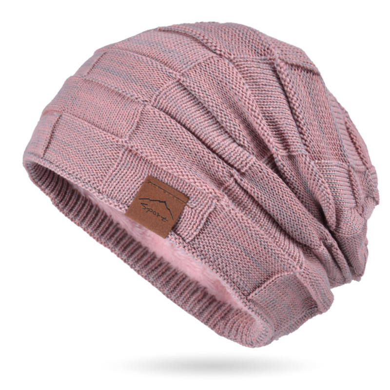 Fair Isle Style Autumn Winter -lined Mixed Color Versatile Beanie, Pullover Winter Hat, Unisex, Large Head Design, -lined, Thick Warm, Flat, Vibrant Colors, Ideal Gift, 9 Colors