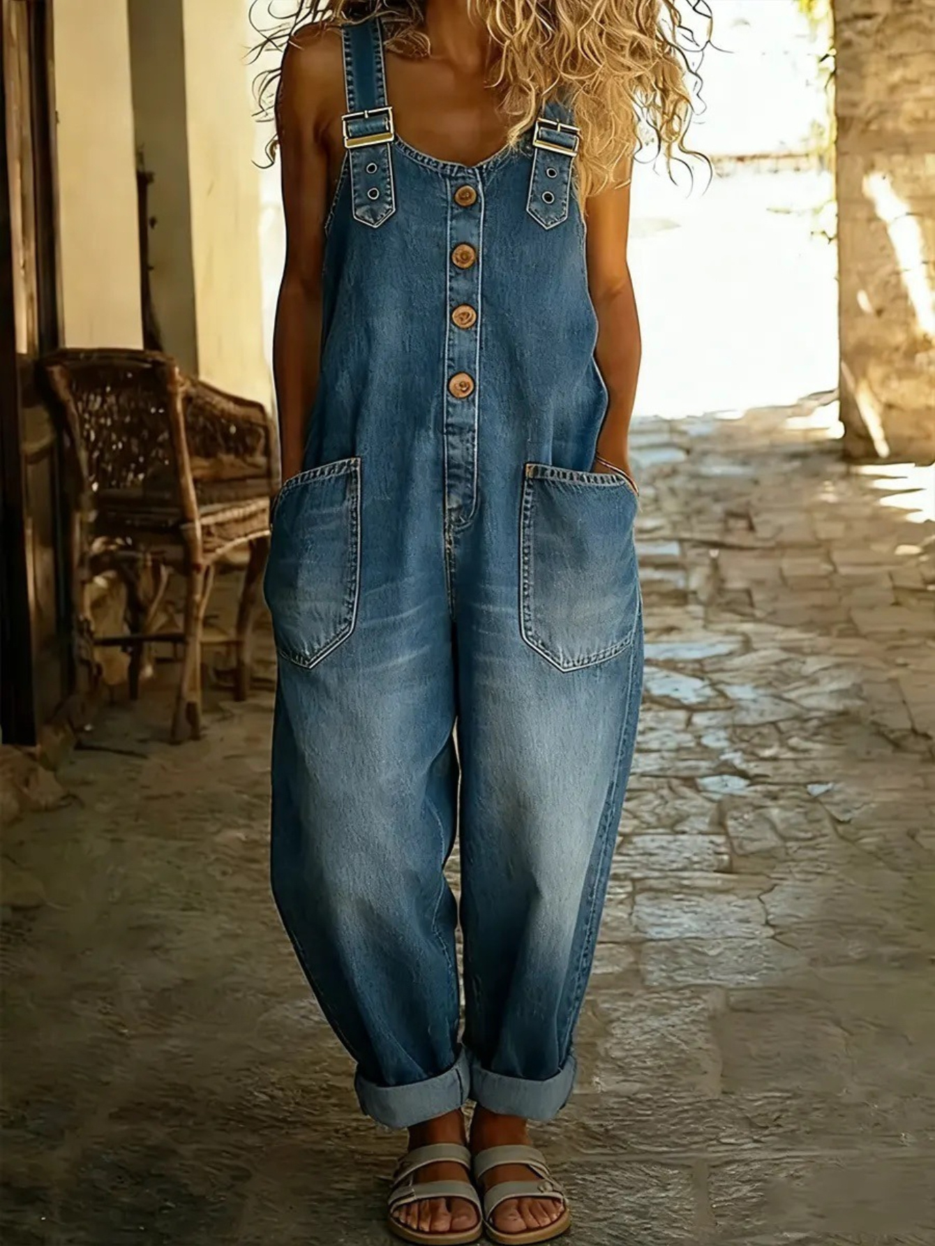 european and   washed black denim overalls for women loose plus size flared   pants   casual single button   campus casual versatile overalls