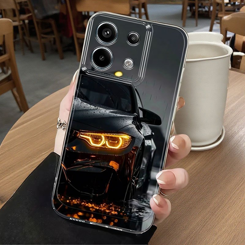 TEMU Phone Case: Rainy Night Silhouette Phone Case Printed Design Compatible With Redmi 10, 12c, 13, 14c, A1, A2+, A3, Note 8, 9, 10, 11s, 12, 13, 14
