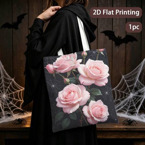 1 ud. bolso de para mujer, romántico de y , impresión 2d, lavable a , bolso de reutilizable, para halloween