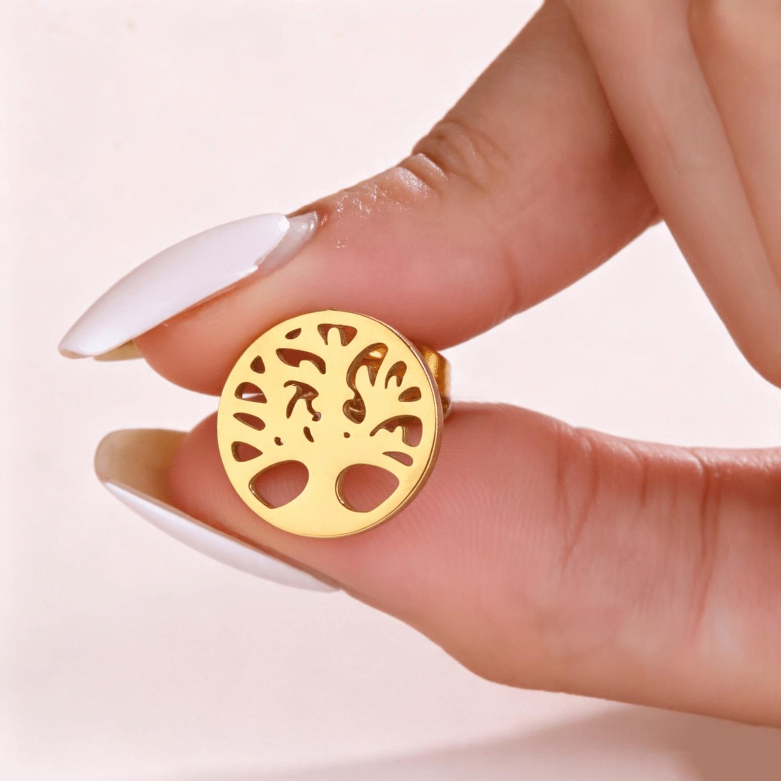 4pcs Unisex 18K Golden Plated Exquisite Earrings Set