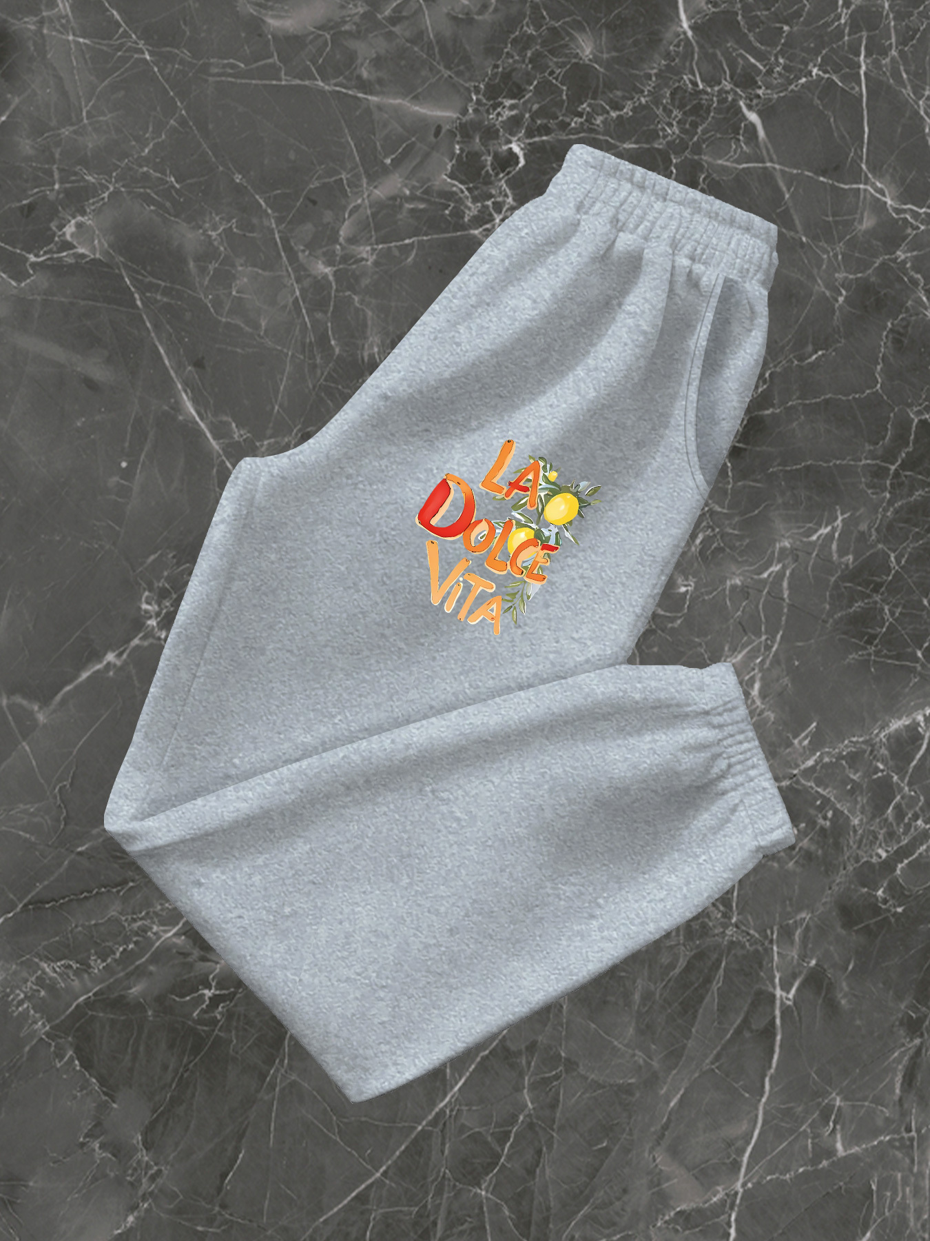 Women's Spanish Graphic Print Pants - Beige with Multicolor Spanish Text & Castilian Lettering (Spanish Word Design) - Elastic Waist Wide-Leg Trousers, All-Season Casual to Formal Wear, Machine Washable - Ideal for Spanish Language Learners & Cultural Events 0