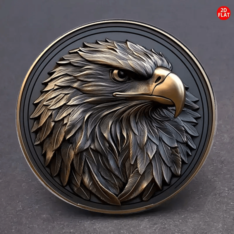 E-shop 2D Flache Retro Adler Brosche mit lebensechten Federn und Design, zur Verwendung für Jacken, , Hüte, Stiefel - Geburtstags-/Partygeschenke,